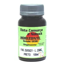 Tinta Para Artigos Couro Camurça E Nobuck 100ml Cor: Preto