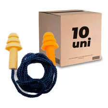 10 Protetor Auricular Ouvido Plug Silicone 18db Maxxi Royal