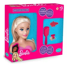 Boneca Barbie Busto Para Pentear Mini Com Acessórios