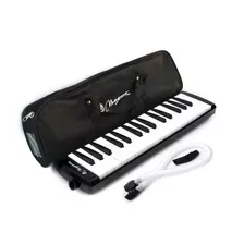 Melodica Magma Negra Piano 32 Notas Con Funda Negra