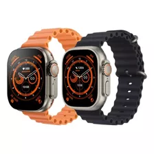 Relógio Smartwatch Hw68 Max 49mm Masculino E Feminino Cor Da Caixa Laranja Cor Da Pulseira Laranja