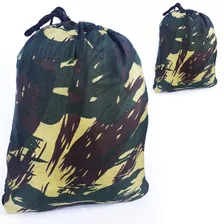 Kit 2 Redes De Dormir Nylon Camuflada Selva Militar Camping