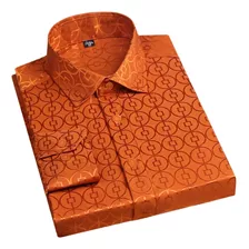 Camisa Para Hombre Con Solapa Y Estampado De Tigre Y Un Solo