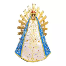 Imagen Religiosa - Virgen De Lujan Con Vestido 38 Cm