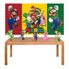 Kit Festa Super Mario Bros Display + Painel 100x60cm