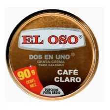 Grasa Dos En Uno El Oso De 90g Para Zapatos Color Café Claro