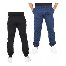 2 Calças Masculina Jogger Slim Lançamento Promoção Lisa Frio