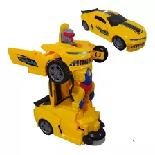 Carro Carrinho Transformers Vira Robô Bate E Volta Show ! 