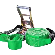 Slackline Verde Cinta 10mt Catraca + Alças + Bolsa Brinde