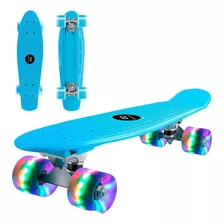 Patineta Penny Board 22 Skateboard Con Ruedas Led Ruedas Azul
