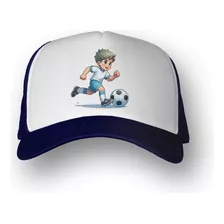 Gorra Futbol Corriendo Con Una Pelota