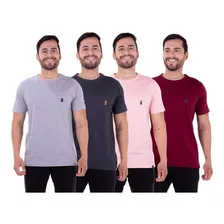  Kit 2 Camisetas Camisas Blusas Básicas Malha Fio 30.1 