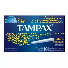 Tampones Tampax Flujo Regular, 10 Unidades 
