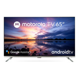 Smart Tv Motorola Android Tv 65 Uhd 4k Hdr + Comando De Voz + Bluetooth