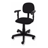 Cadeira De EscritÃ³rio Ecoflex 206 ErgonÃ´mica  Preta Com Estofado De Tecido