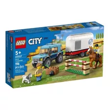 Lego City Auto Transporta Caballos + Mascotas Y Obstaculos Cantidad De Piezas 196