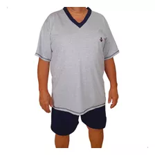 Pijama Masculino Manga Curta E Shorts Plus Size Curto 100.53