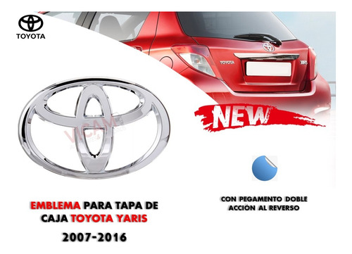 Emblema Para Tapa De Caja Toyota Yaris 2007-2016 Foto 2