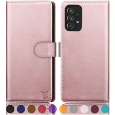 Funda Rosa Tipo Billetera Para Galaxy A52