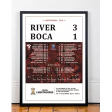 Cuadro De Fútbol River - Boca Libertadores 2018 42x30cm