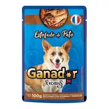 Alimento Ganador Super Premium Caja Húmedo Ganador Recetas Delicias De Pavo X22u Para Perro Adulto Sabor Estofado De Pato En Sobre De 100g