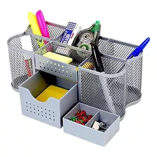 Decobros Desk Supplies Organizador Caddy Silver