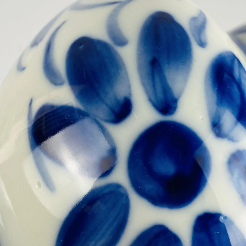 Bule Porcelana Monte Sião Azul Floral Vintage 16cm Azul 4