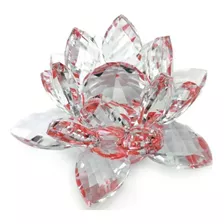 Joia Cristal Flor Lotus Vermelha Foto Unha Gel Em Oferta