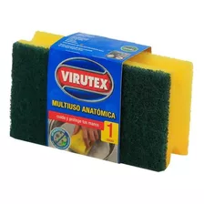 Esponja X1 Multiuso Grande Antibacterial Acanalada Virutex