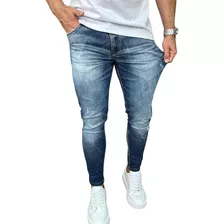 Calça Jeans Skinny Destroyed Calça Rasgada Masculina