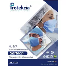 Cubrebocas Quirúrgico Protekcia Soft Tech 100 Pz 