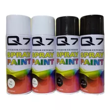 Pinturas Q7 Spray Negro Blanco Mate Y Brillante