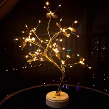 Lampara Diseño Arbol Bonsai Hojas Otoño Con 108 Luces Led