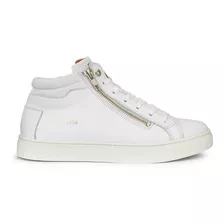 Zapatilla Mujer Cuero Urbana Casual Sneakers Briganti Cierre