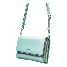 Cartera Clutch Riviera Gea Verde Menta Ecocuero