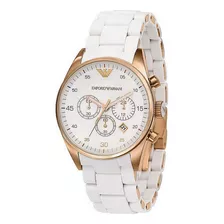 Reloj Emporio Armani Ar5920 Genuino Dama Oro Rosa Y Blanco