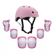 Kit De Protección De Patín Niños Con Casco Rodillera Codera