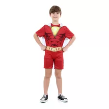 Fantasia Shazam Curto Infantil - Shazam