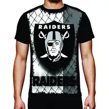 Camiseta Camisa Time Oakland Raiders Full Print 3d 