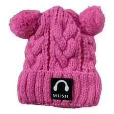 Gorro De Lana Para Mujer, 2 Orejas Tejido Diferentes Colores