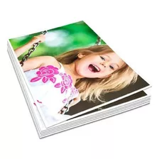 50 Folhas Papel Fotográfico 250g Brilho 10x15 Foto Cor Branco