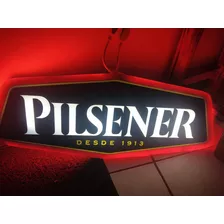 Letrero Pilsener Luz Led Tiene Un Detalle En La Esquina