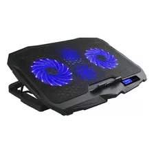 Base Cooler Gamer Notebook Multilaser Com Led Azul Ac332 Cor Preto