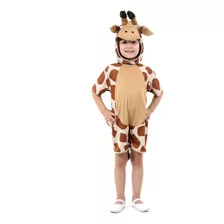 Fantasia Girafa Infantil Com Capuz Fofinho Roupa Tema Girafa