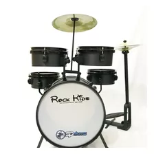 Bateria Musical Infantil Rmv Rock Kids Cor Preto