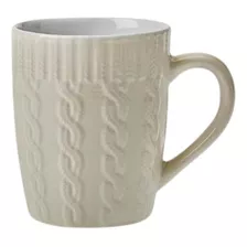 Kit Caneca Xícara Textura Winter C/6 Branco 360ml -hauskraft