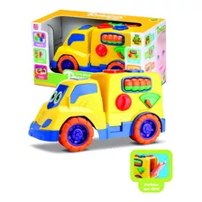 Caminhãozinho Infantil Tchuco Baby Encaixes Peças Formas Bau Cor Colorido