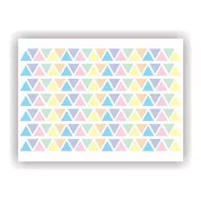 Adesivos De Parede, Infantil Adult 200 Triangulos 4cm Pastel