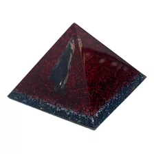 Orgonite Pirâmide Bruxa Cianita Preta 6cm Limpeza Energética