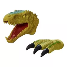 Fantoche Dinossauro Dino E Garra T-rex Verde - Adijomar